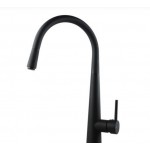 Lucid Matte Black Round Pull Out Kitchen Sink Mixer